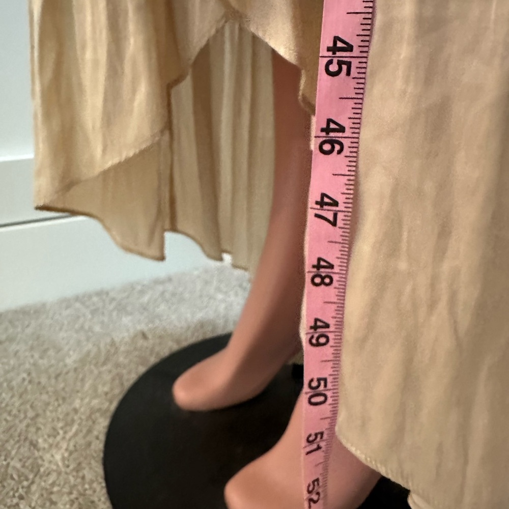 NWT Ramy Brook Beige Ruffled Maxi Dress - Picture 9 of 14